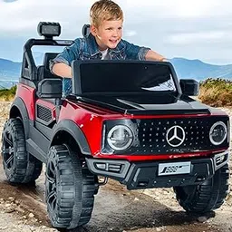 Toyify Battery Operated Jeep for Kids, Ride on Toy Car with Music, RGB Light on Windshield, Bonnet | Baby Big Battery Car | Electric Jeep Car for Kids to Drive 1, 2, 3, 4, 5, 6, 7 Yrs Boys, Girls Red-picture-27
