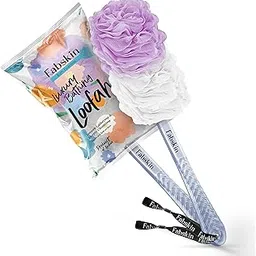 Fabskin Bath Body Brush Loofah For Men & Women With Long Handle | Body Bath Brush | Back Scrubber For Bathing | Made In India (Purple)-image-52