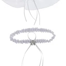 myaddiction 2xElastic Bow Wedding Bridal Lace Leg Garter for Brides Bridesmaid White-picture-12