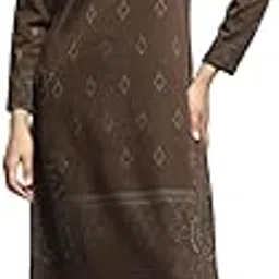 monte carlo Womens Self Design Burgandy Round Neck Full Sleeve Kurti Set_1243438KI-1-picture-32