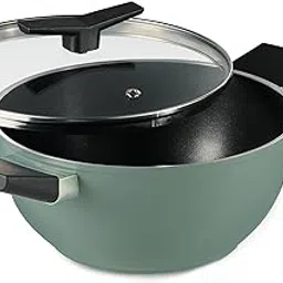 TRAMONTINA Aura Extra Deep Kadai with Lid 24cm/3.6L|Ceramic Non-Stick|Cold Forged |Bakelite Handle|All Cooktop Compatible – Gas, Induction, Ceramic|Dishwasher Safe|Sea Green-picture-47