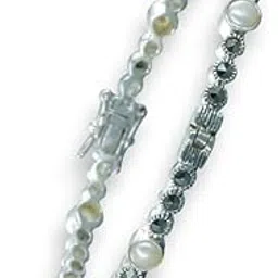 taraash 925 Sterling Silver Pearl Bangle For Women-picture-27