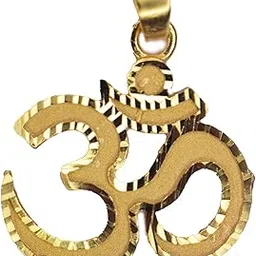 Anshenterpris Gold Om Chain Raund with Pendant Locket Brass Pearl Brass Pendant-picture-16