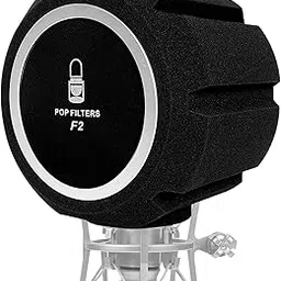 Microphone Pop Filter, Professional Mic Windscreen, Thick Wind Shield Acoustic Filter for 45mm-60mm Recording Studios Microphones, Sound-Absorbing Foam that Reduces Noise and Reflections-picture-26
