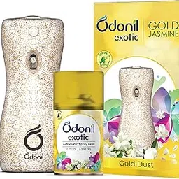 DABUR Odonil Exotic Automatic Spray - 225Ml | Machine + 1 Refill | Gold Jasmine | 2X Long Lasting | 2200 Sprays Guaranteed | Lasts Upto 60 Days | Suitable for Washroom, Gym area, Living Room & Office-image-32
