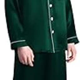 bellababebysk Men Satin Silver Piping Night Suit Full Sleeve-picture-56