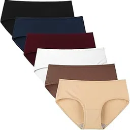 SunFlux® Womens Underwear Cotton Hipster Panties Regular & Plus Size 6-Pack image 1