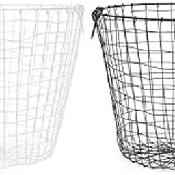INDIAN DECOR 289090 Trash Can Garbage Waste Metal Wire Basket Mesh Laundry Clothes Storage Bedroom Office Single Item.-picture-51
