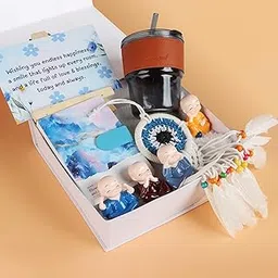 The Loony Gift Box Set for Women/Sister/Wife – Buddha Monk Figurines, Travel Tumbler with Lid, Dreamcatcher, Notebook & Greeting Card – Birthday, Friendship, Spiritual & Home Decor Gift-image-69