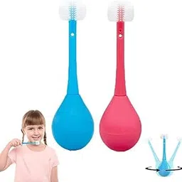 KEPY THE MALL Three Sides Soft Silicone Brush Head Toothbrush, Cute Cartoon Creative Soft Toothbrush Suitable for Aged 2-12, Childrens Cleaning Toothbrush (Pcs Of 1)-picture-20