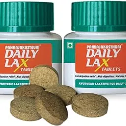 Pankajakasthuri Daily Lax Ayurvedic | Digestive Support | Constipation Relief | Reduce Inflammation | 30 Tabs - Pack of 2-picture-23