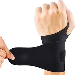 Dr Helix Unisex Black Wrist Support - Adjustable Compression Brace for Wrist Pain Relief, Carpal Tunnel, Sprains & Strains, Lightweight & Breathable - (Pack of - 1) image 1