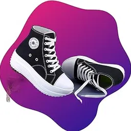 a antic mop 004-Black Comfortable Sneakers for Women's-picture-50
