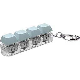 SECRET DESIRE Fidget Keyboard Keychain Keyboard Key Cap Pendant for Adults Kids Boys Girls Blue and Clear-picture-39