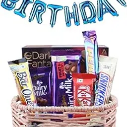 SFU E Com Delicious Almond With Tasty Chocolate Hamper | Happy Birthday Foil Ballons Letters With Chocolate Gift Hamper | Birthda Chocolate Gift Combo | 1542-picture-16