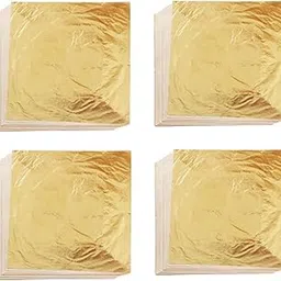 800pcs Imitation Gold Leaf for Arts, Gilding Crafting, Painting, Furniture Decoration, Imitation Gold Foil Sheets 5.5" x 5.5" (Gold-800pcs)-picture-18