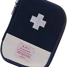 7seas Pocket Type First aid Pouch Multi-Layer Travel Medicine Pouch Emergency Hiking Backpacking Organizer Pouch || Multicolored Emergency First Aid Kit Pouch (1Pcs)(Medium Size)-picture-39