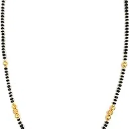 jhb Traditional Tanmaniya Designer Mangalsutra Black Beads Short Chain For Women-picture-36