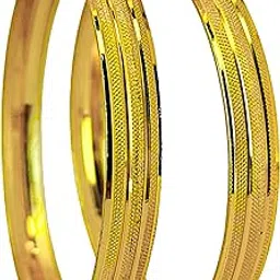 swarnaari Ruby 22k Gold Plated Anti-tarnish Bangle (Set of 2)-picture-16