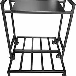 YATANZ Double Battery Inverter Trolley Stand with Lockable Wheels, Powder-Coated Metal Frame, 100 to 120 kg Capacity image 1