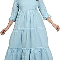 selfme Women’s Pure Soft Kantha Cotton Fabric Solid Kurti Gown – Maternity Feeding Dress & Nighty for Women | Comfortable and Breathable Feeding Gown for Pregnancy and Postpartum-picture-10