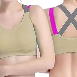 Sports Bra for Women's/Girls (Gym,Yoga,Running,Workout) (Removable Pads) (30 to 34 Size)-image-68