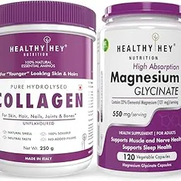 HealthyHey Nutrition Collagen 250 g & Magnesium Glycinate 120 capsules-picture-29