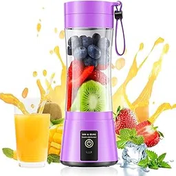 Cordless Portable Personal Size Blender - USB Rechargeable Blender for Smoothies and Shakes, 6 Blades with 380Ml BPA Free Juice Cup, Freshly Squeezed for Picnic/Sprots-image-7