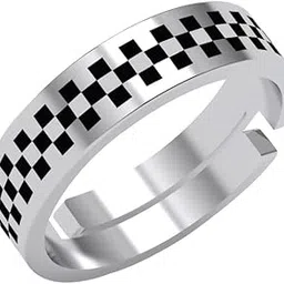 clara Pure 925 Sterling Silver Oxidised Chess Men Ring |Size Adjustable | Gift for Men & Boys-picture-51