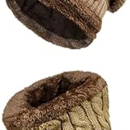yuloong Beanie Hat Scarf Gloves Set Winter Knitted Hat Neck Warmers Touch Screen Driving Gloves Unisex-picture-30
