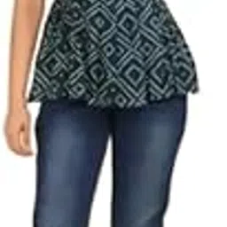 kunjal Women's Flowy Tank Top, Burgundy with Geometric Diamond Pattern, Sleeveless, Spaghetti Strap, Empire Waist-picture-26