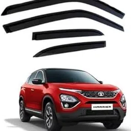 Car Rain Wind Door Visor Side Window Deflector for Tata Harrier - Black Colour (Pack of 4)-picture-36