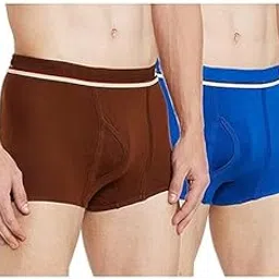 Combo Men's Trunk Underwear - 100% Combed Cotton - Pack of 2 Multicolour-picture-42