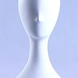 SOHAM SHREE ® : Female Head Mannequin - Egg Face Head Dummy - Display Stand Face for Hair Wig Eye Glasses Hat Model Stand Scarf Cap Mannequin Head Plastic Photography Props Display Stand (White)-picture-45