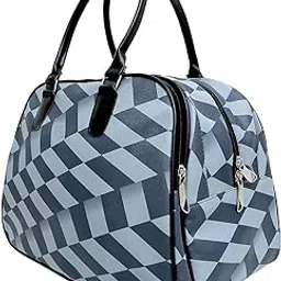 Leather Travel Duffle for Men and Women - Stylish Trendy Luggage Tote Bag, Big Size (Sky Blue), 20 X 21 Cm-image-76