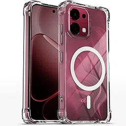 Pikkme Back Cover for Oppo F31 5G Mag-Safe Shockproof PC + TPU Protective Case Magnetic Support Bumper Case (Transparent Mag-Safe)-picture-11