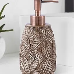 Obsessions Soap & Lotion Dispenser, Polyresin, Ideal for Bathroom, Kitchen Vanity 320ml, Brown-image-7
