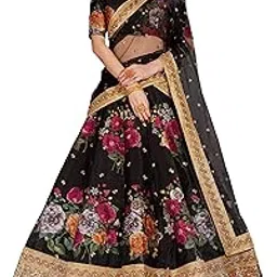 zeel clothing Women Silk Semi-Stitched Lehenga Choli Set (7019-Wedding-Floral-Bridal-Women-Lehenga)-picture-31