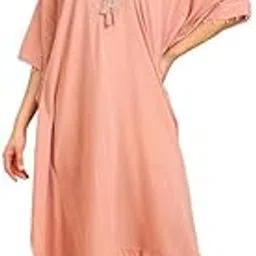 soch Womens Striped Viscose Dobby Kaftan with Beads Work-picture-10