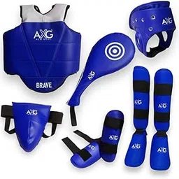 AXG Durable Taekwondo Muay Thai Kickboxing MMA Kit (6 Items) Large (Age 15+) Boxing Kit-picture-12