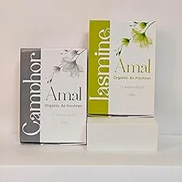 AMAL Organic Air Freshener – Duo of Jamine & Camphor, Natural Aroma Pods| Fragrances – Jasmine & Camphor, Eco-Friendly & Long-Lasting, 60g per box-image-37