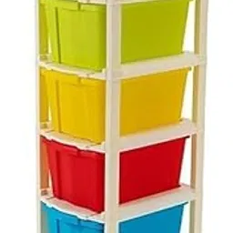 RYLAN 5XL Plastic Modular Drawer System for Home, Office, Hospital, Parlor, School, Doctors, Home and Kids, Product Dimension When assembeled (27cmx32cmx85 cm) (5 XL) (MultiColour)-picture-15