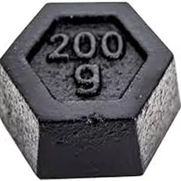 Manual Multipurpose Weights Balance for Shop, Hexagonal Cast Iron Measuring Weights Iron Manual Weights BLACK MULTI SIZES Weights PACK OF- 5 PCS 1kg, 500g, 200g, 100g, 50g (200 g)-picture-10