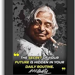 DmcreativityCraft Motivational Quotes Wall Frames APJ Abdul Kalam Posters Framed Art with 1 inch Matt Finish Black Frame for Room, Office and Study Desk Decoration (9.5 x 12.5 inches)-picture-20
