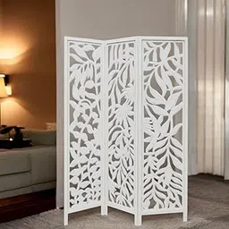 Partition King Wooden Room Partition |Wooden Room Divider for Living Room |Room Separator Room Divider Screen Separator Panel for Home (6 Feet 3 Panel White)-picture-23