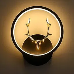 IGNITE GALAXY Modern LED Wall Lamp | Round Deer Horn Design with Adjustable Light | Artistic Metal Accent Lighting for Bedroom Living Room Hallway – Elegant Gold Finish-image-37