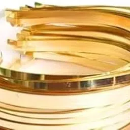 Needs Plain Metal Hairbands, 50 Pack, Gold Color-image-34