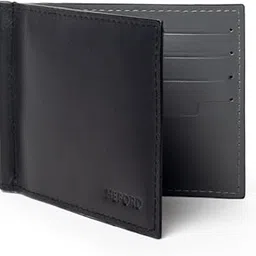 Men's Leather Money Clip (Luxe Edition), Charcoal-image-1