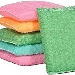 R.P.S Traders Non-Scratch Multi Colour Kitchen Utensil Scrubber Pad, Multi-Use & Foam Pad Sponge Scourer for Dish, Utensils All Type Washing, Heavy Duty Standard (14mm Thick) Set of (6)-image-93