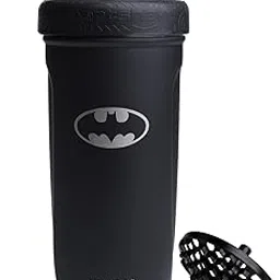 Smartshake DC COMICS Reforce Stainless Steel Protein Shaker Bottle 900 ml | 30 oz - Leakproof Screw-on Lid - BPA Free – Unisex - Non Insulated - Batman Logo-image-34